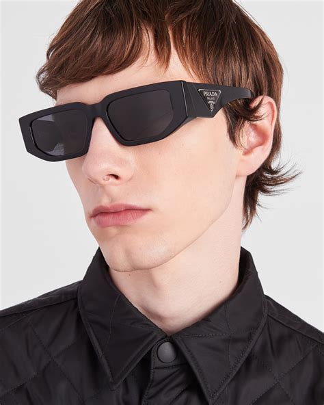 prada sunglasses men matte black aviatior|prada symbole sunglasses men's.